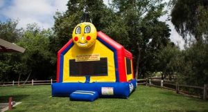 Train moon bounce house