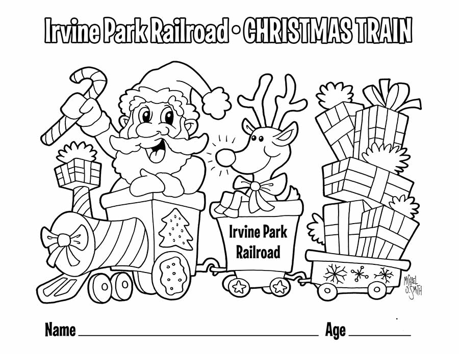 Children's Coloring Page - Irvine Park Railroad