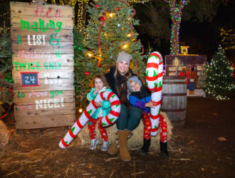 Family having fun at Santa's Village