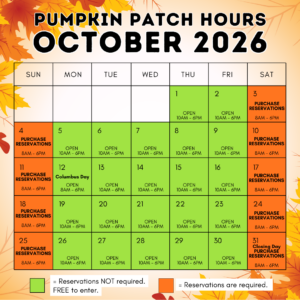 Reservation dates for Pumpkin Patch 2026 (2)