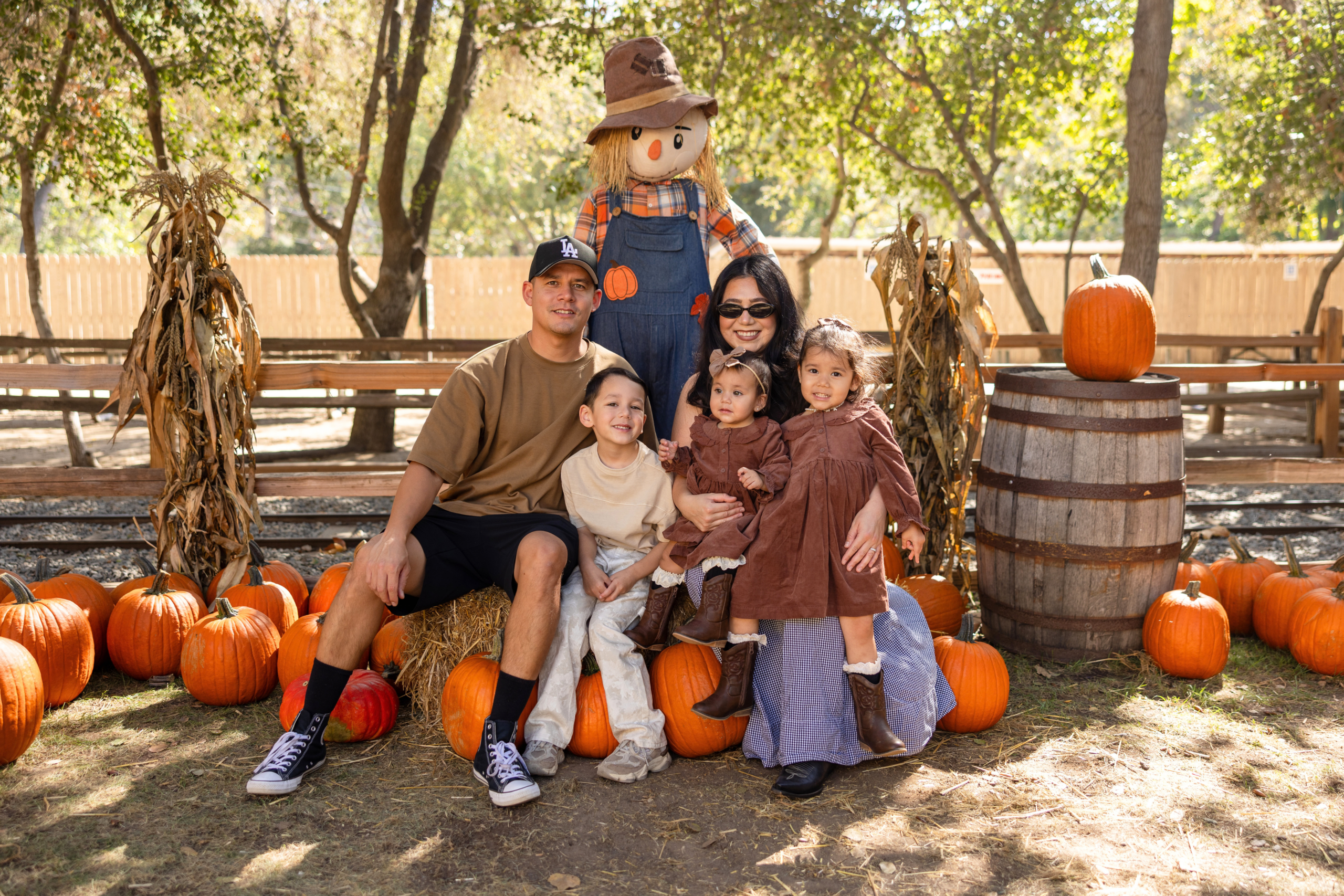 Family at the Pumpkin Patch at Irvine Park Railroad